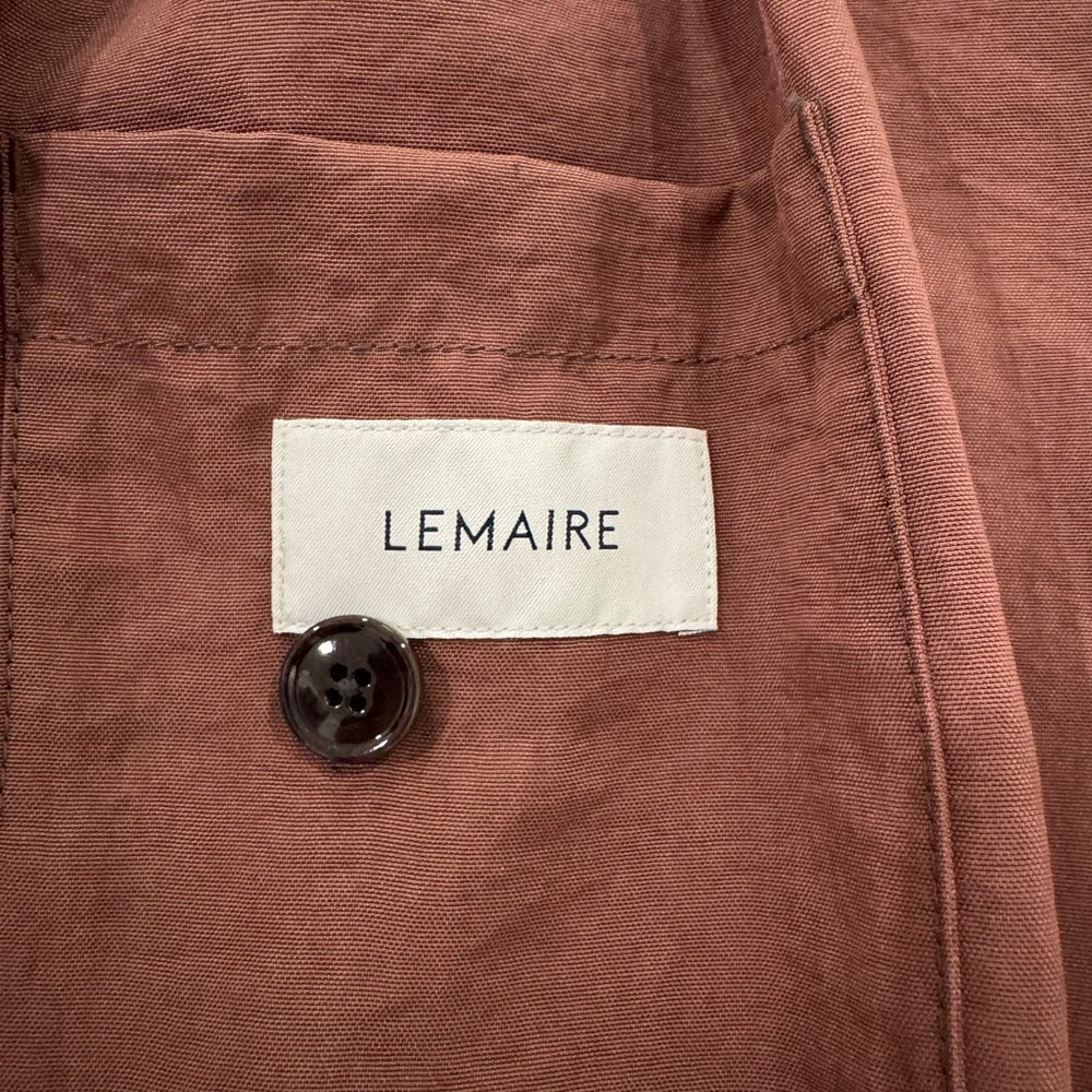 Lemaire Burgundy Light Trench Coat - Picture 6 of 8
